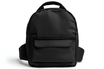 Naklejka premium Elegant Mockup of a Black School Backpack on White Background for Stylish and Professional Presentation