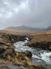 Scotland Isle of Skye Fairy Pools track hike waterfall scenic view