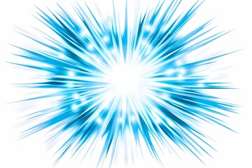 Bright Blue Light Burst with Radiating Energy and Dynamic Motion Effects