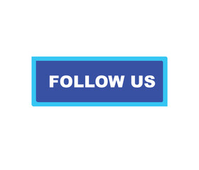 Fototapeta premium Follow us vector banner on white background Isolated icon for following social media sign Button on white background.square speech bubble. 