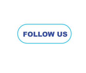 Follow us vector banner on white background Isolated icon for following  social media
sign Button on white background.square speech bubble.
