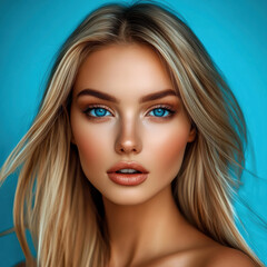 Fototapeta premium A portrait of a blonde girl