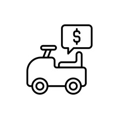 Car toy outline icons, minimalist vector illustration ,simple transparent graphic element .Isolated on white background