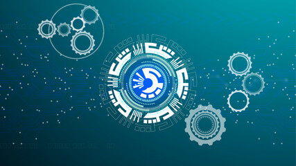 Abstract digital technology concept. vector background Abstract scientific future technology background. Geometry polygon. Abstract technology background. Illustration Vector