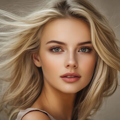 Naklejka premium A portrait of a blonde girl