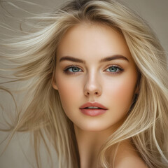 Obraz premium A portrait of a blonde girl