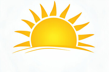 Radiant Sunrise, Golden Sun Rising Over Horizon, Bringing Warmth and Light to a New Day.  Summer, Vacation, Hope