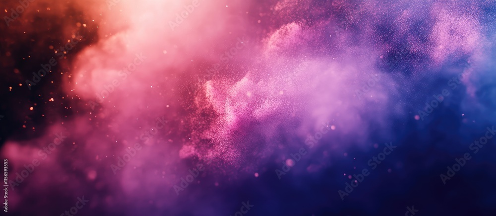 Poster vibrant colorful powder explosion with soft edges and bokeh effect ideal for backgrounds and text pl