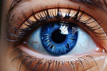 detail of highlighting inner corner of eyes