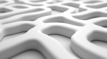 Fototapeta premium A close-up of a textured white surface featuring organic, wavy patterns, creating a modern and minimalist aesthetic.