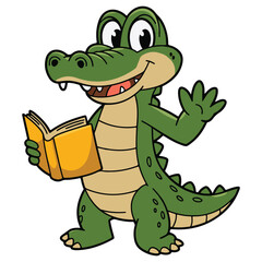 Fototapeta premium Cute Crocodile Vector 