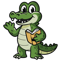 Fototapeta premium Cute Crocodile Vector 