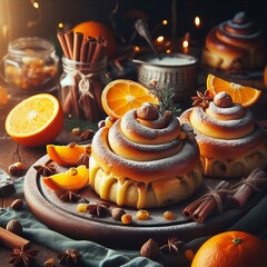 Orange Cardamom Cinnamon Buns