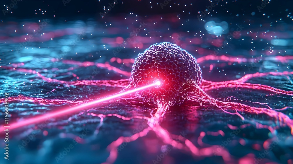Poster abstract visualization of laser interaction with cellular structure