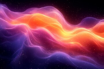 Fototapeta premium A colorful wave of light in space