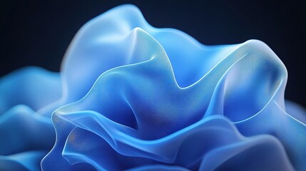 Obraz premium Dynamic Blue Abstract Background with Light Curves and Shapes