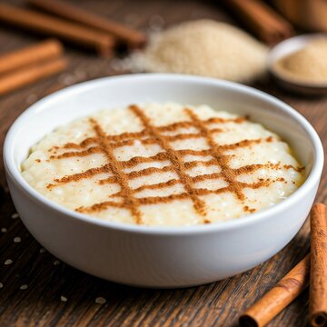 Classic Arroz Doce with Cinnamon Garnish