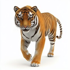Obraz premium 3d tiger isolated on white background