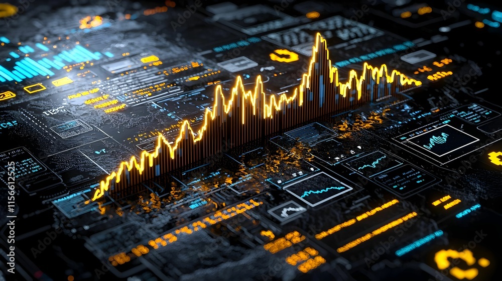 Poster Digital Financial Data Visualization with Graph and Analytics Display