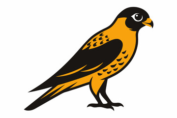 American kestrel silhouette icon vector