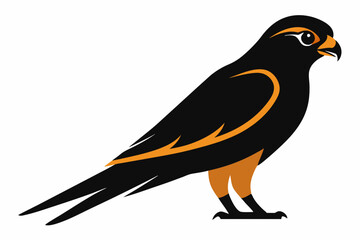 American kestrel silhouette icon vector