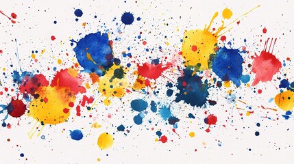 Bright Abstract Watercolor Background with Colorful Splashes