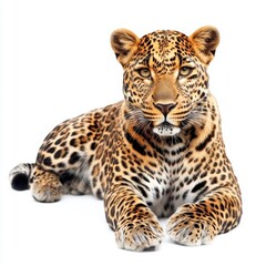 Obraz premium Leopard isolated on white background