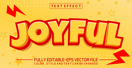 Joyful font Text effect editable