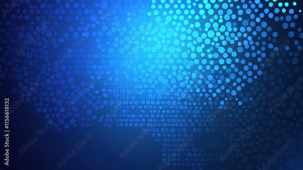 Poster blue gradient minimal vector background with dotted pattern