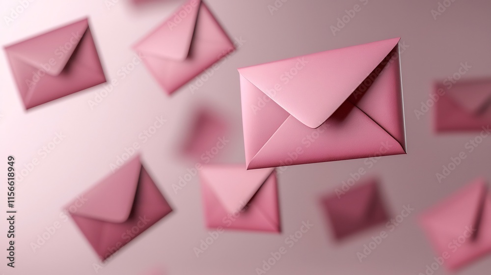 Poster elegant red envelopes floating on soft gradient backdrop with reserved text field for festive specia