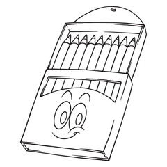 coloring cartoon coloring pencils mascot