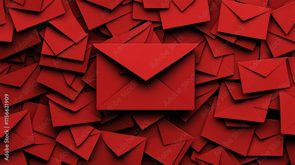 Poster striking and bold red envelope pattern with clean dynamic text space perfect for festive 3d design i