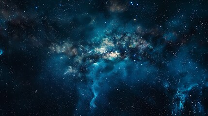 Fototapeta premium Cosmic Nebula: A Celestial Tapestry of Stars and Gas