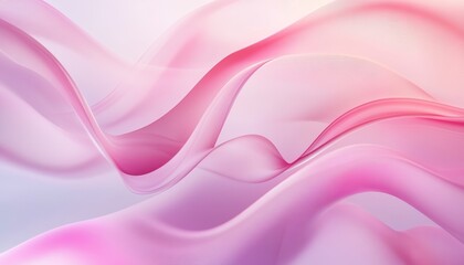 Obraz premium An Abstract Vector Design Featuring Soft Pink Waves on White Background