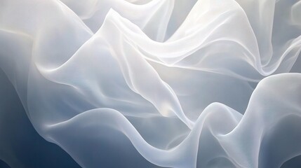 Obraz premium Smooth Abstract White Wave Background with Gentle Gradients