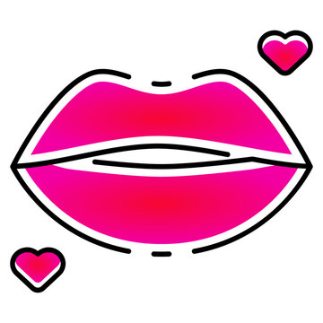 recommend clip art: kiss icon outlines gradient colour style. Suitable for website design, logo, app, UI and etc. Based on the size of the icon in general, so it can be reduced.