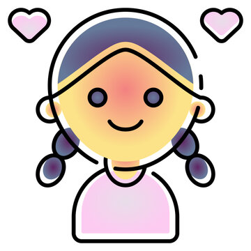 recommend clip art: girlfriend icon outlines gradient colour style. Suitable for website design, logo, app, UI and etc. Based on the size of the icon in general, so it can be reduced.