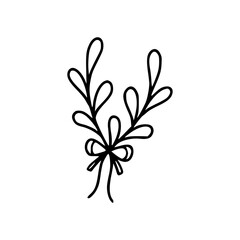 Minimalist Hand Drawn Floral Bouquet Illustration