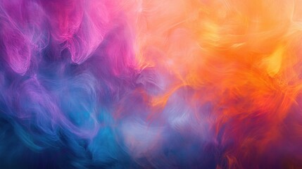 Abstract Blurred Background in Shades of Orange Blue and Purple