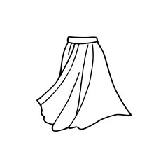 hand drawn of a girl dress fashion item design