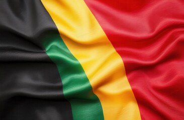 Obraz premium Colorful Wavy Flag Fabric of Germany with Black, Yellow and Red Colors
