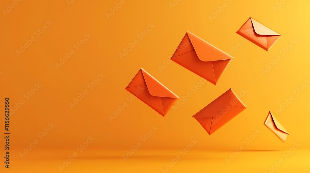 Poster elegant floating red envelopes with a gold gradient backdrop and reserved text space showcased in a 