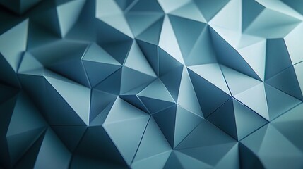 Fototapeta premium Light Blue Low Poly Geometric Background Design in Modern Style