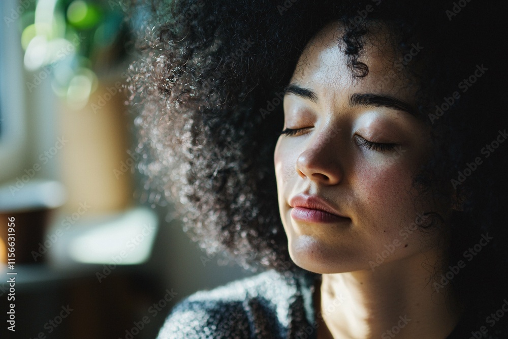 Aufkleber a close-up captures a person meditating in natural light, surrounded by guided resources that enhanc
