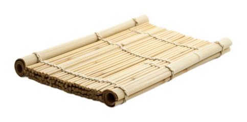 Bamboo Cutting Mat for Durable Cutting - Isolated on White Background