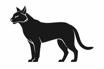 bobcat silhouette icon vector