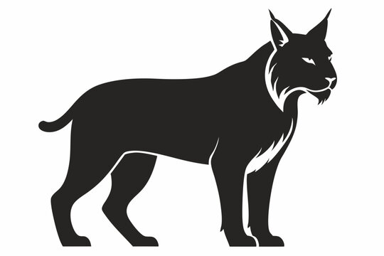 bobcat silhouette icon vector