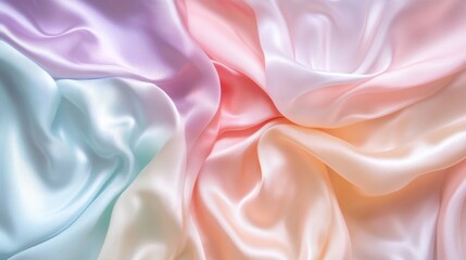 Fototapeta premium Light pale soft pastel abstract background. Color gradient ombre transition. Silk fabric. Luxury premium rich. Matte shimmer. Christmas, birthday, anniversary. Template.