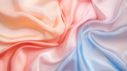 Obraz premium Light pale soft pastel abstract background. Color gradient ombre transition. Silk fabric. Luxury premium rich. Matte shimmer. Christmas, birthday, anniversary. Template.