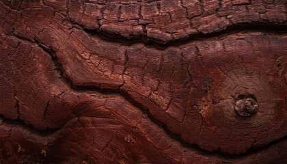 close-up of mahogany tree bark with deep reddish-brown textures and intricate natural patterns

